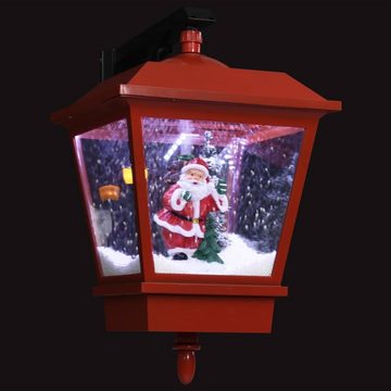 vidaXL Dekolicht Weihnachts-Wandleuchte mit LED-Licht und Weihnachtsmann Rot