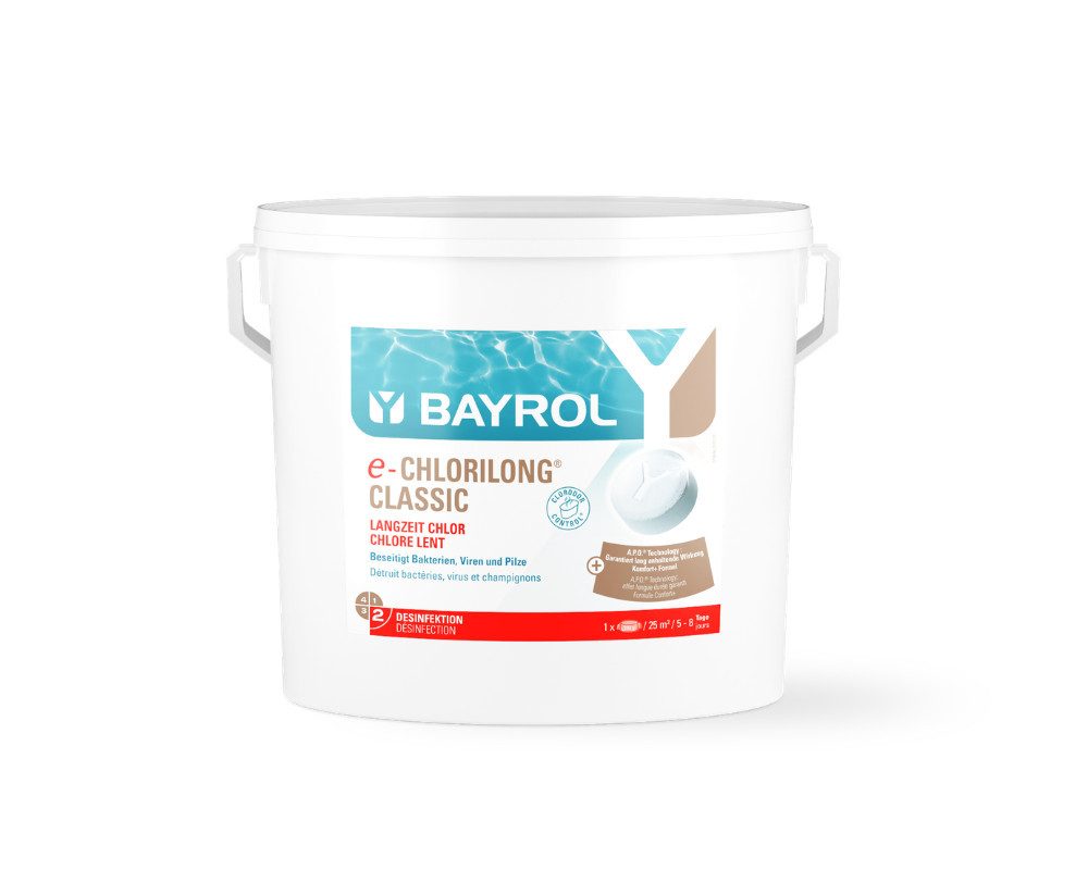 Bayrol Poolpflege BAYROL e-Chlorilong® CLASSIC - 200g Chlortabletten+92% Aktivchlor 10kg