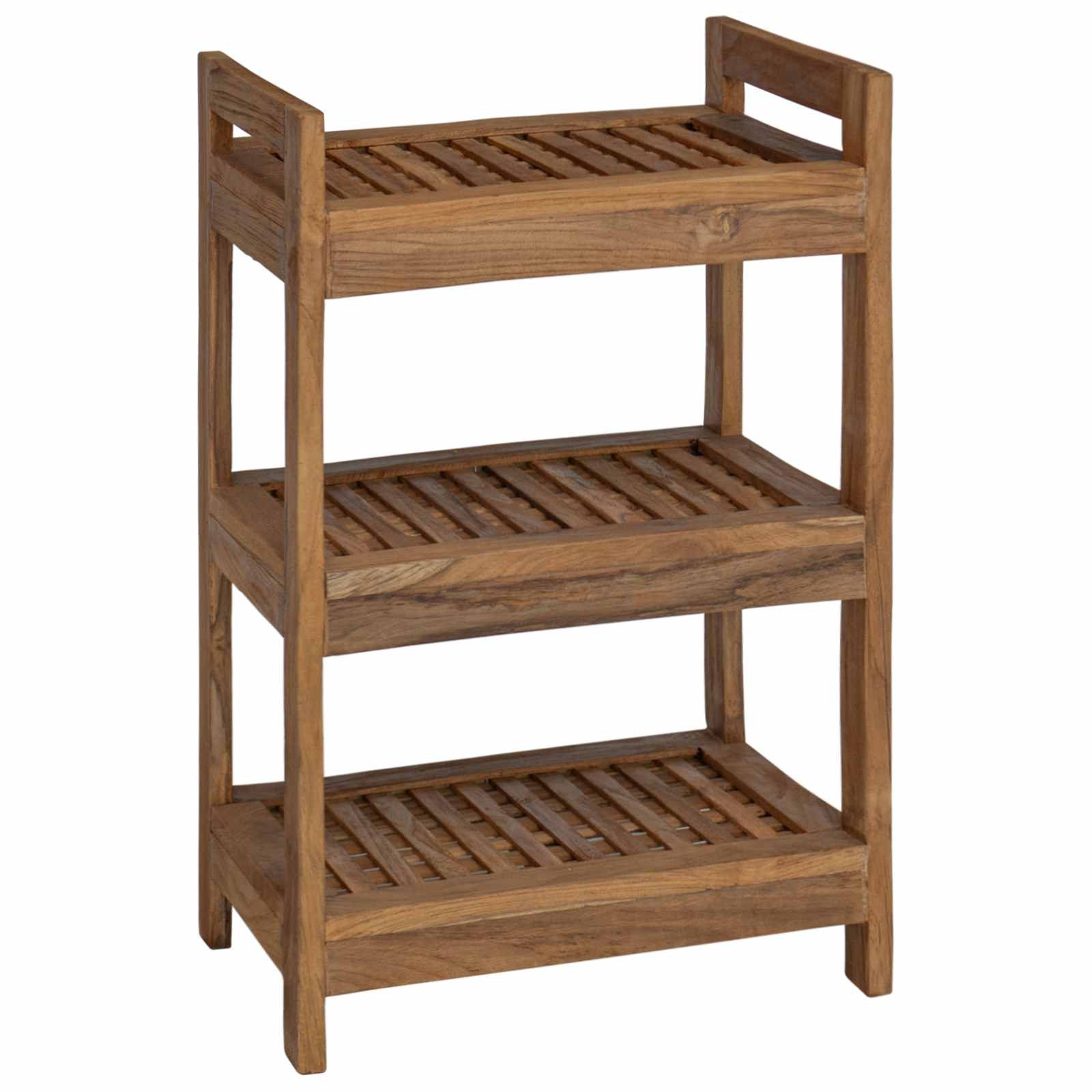 vidaXL Badezimmerspiegelschrank Badregal Natur 45 x 30 x 71 cm Massivholz (1-St)