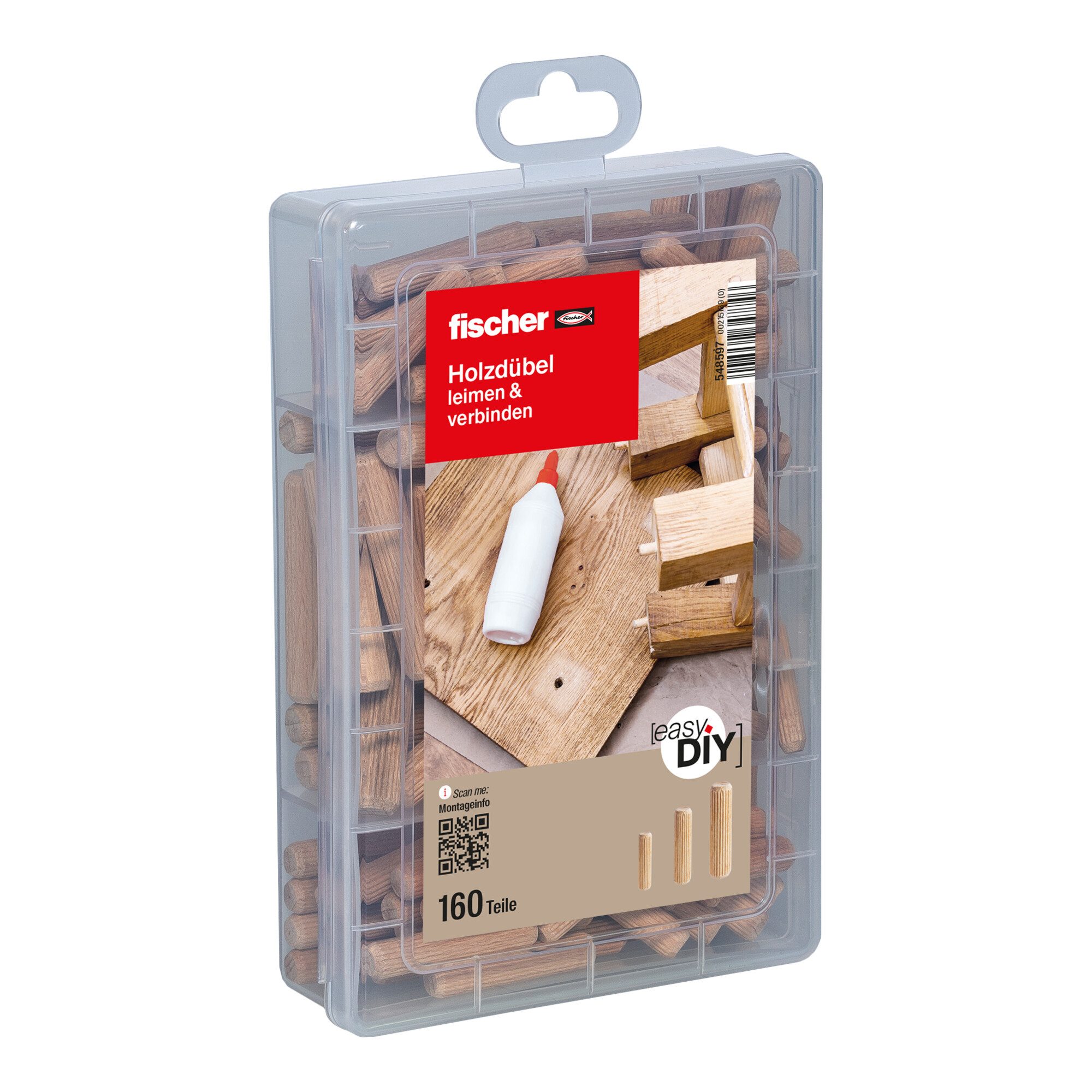 fischer Holzdübel fischer Holzdübel easyDIY Box (160 Teile)