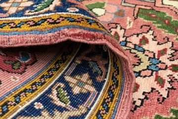Wollteppich Heriz Teppich handgeknüpft rosa, morgenland, rechteckig, Höhe: 10 mm, handgeknüpft