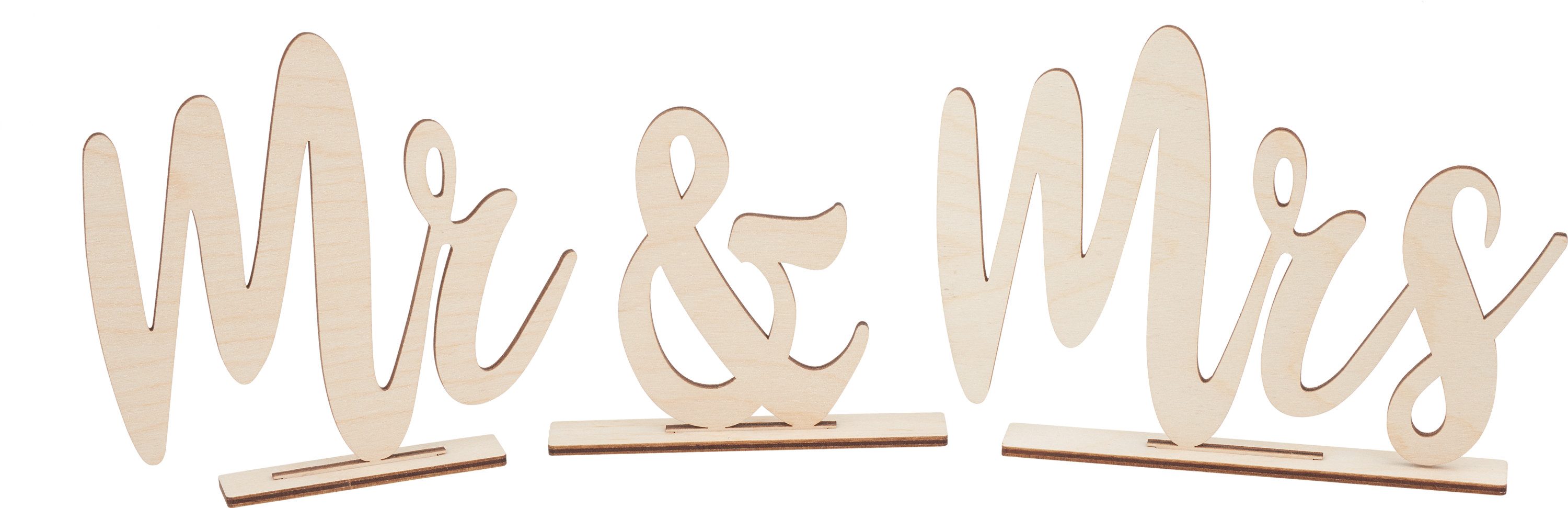 Wanddekoobjekt Holz-Schriftzug Mr & Mrs