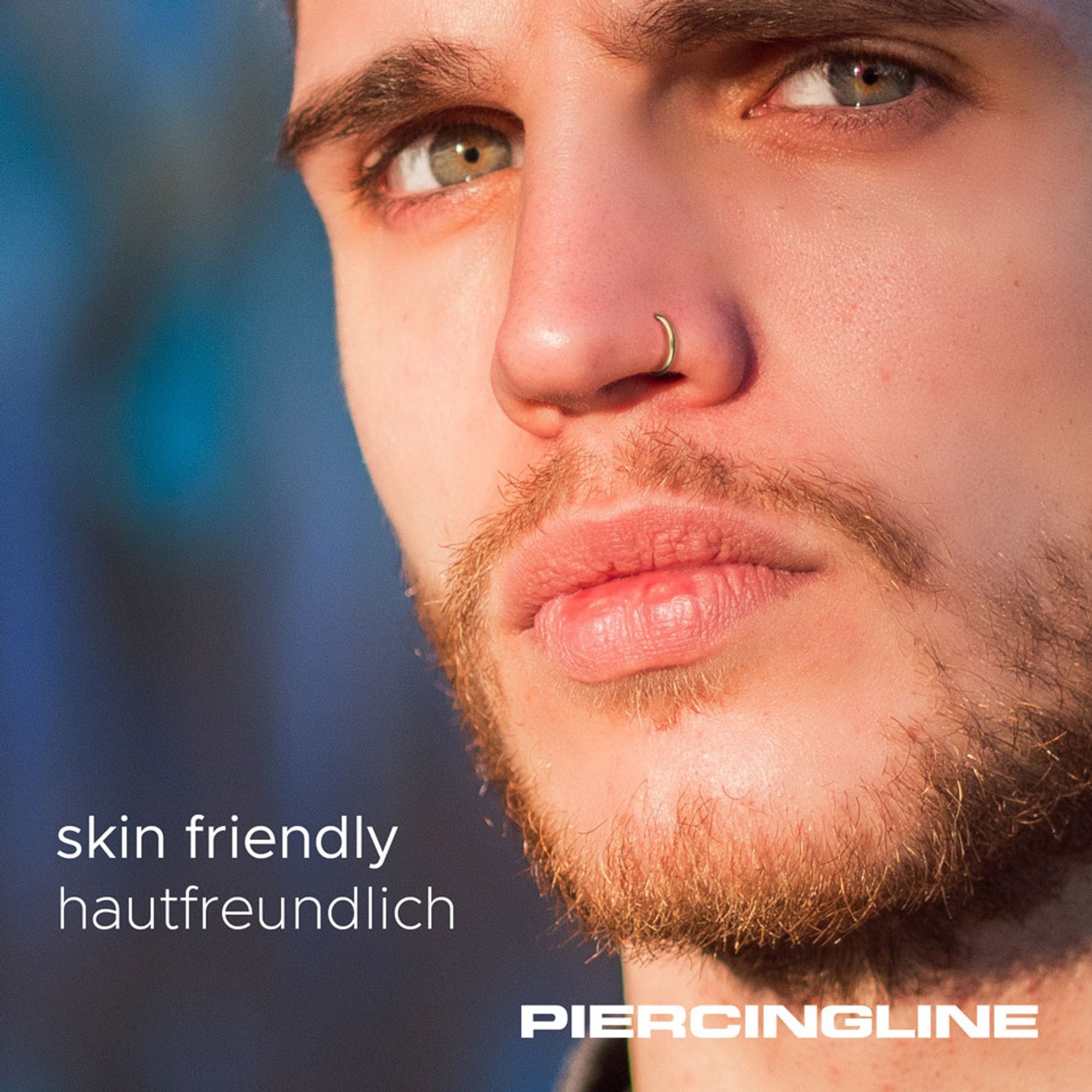 PIERCINGLINE Nasenpiercing Chirurgenstahl Nasenring offen PLATTE (Nasenstecker, 1-tlg) – Bild 5 von 5