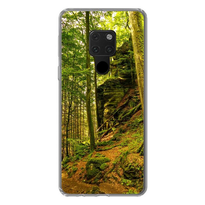 MuchoWow Handyhülle Bäume - Stein - Wald - Natur - Pflanzen Phone Case Handyhülle Huawei Mate 20 Silikon Schutzhülle