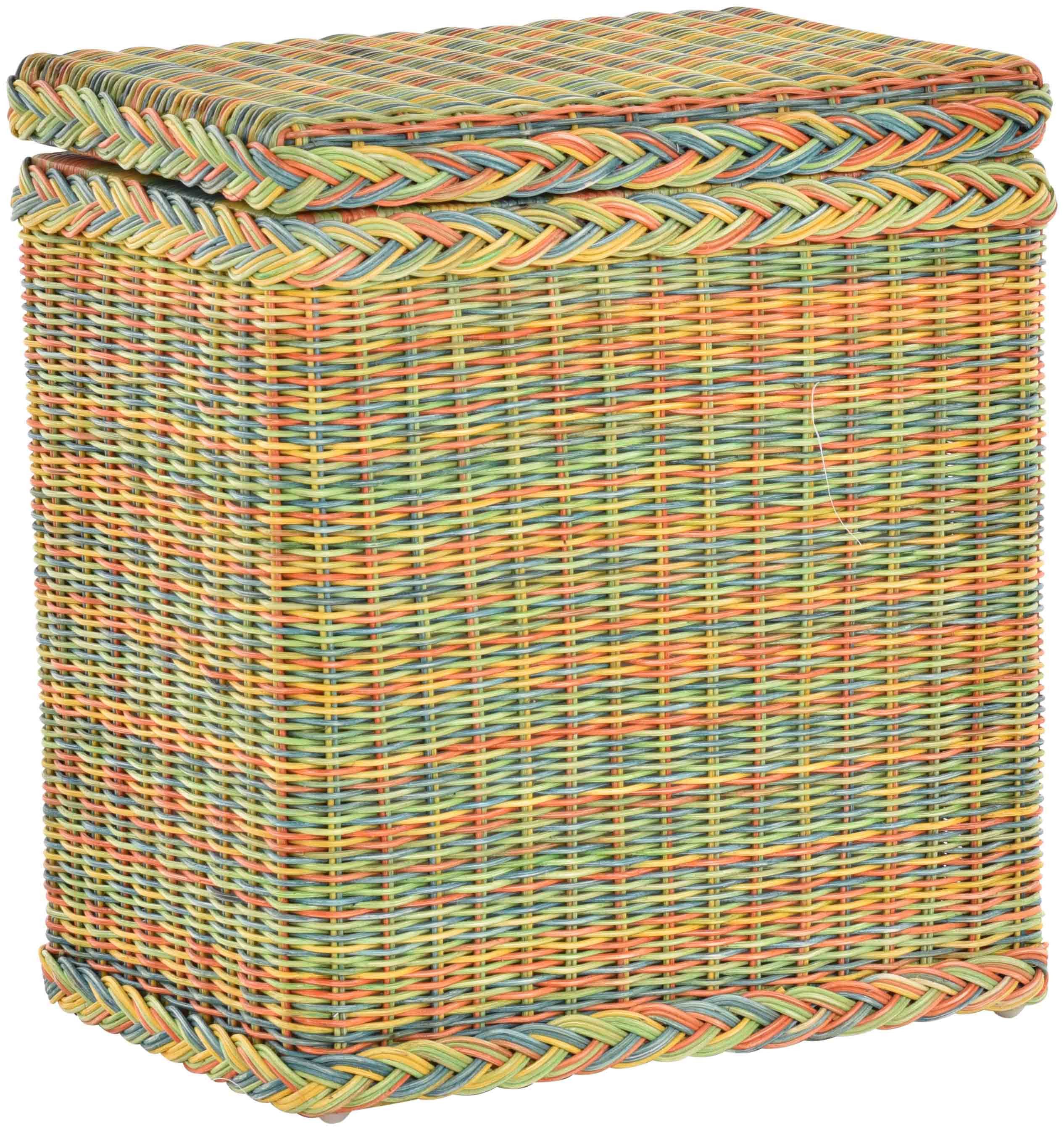 Krines Home Wäschekorb Rattan Wäschebox mit Deckel Wäschetruhe Wäschekorb W günstig online kaufen