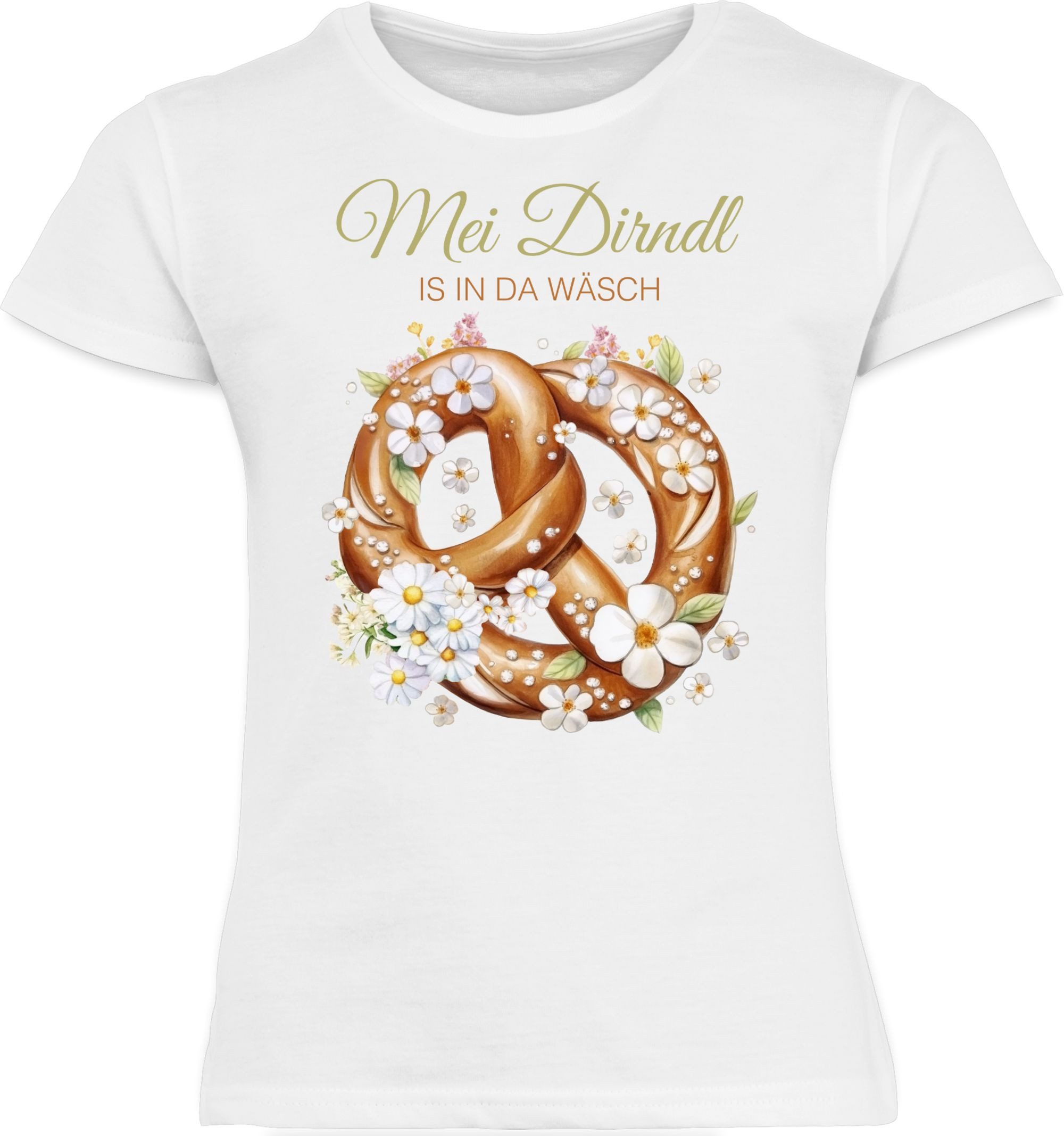 Shirtracer T-Shirt Mei Dirndl is in da Wäsch, Dirndl Ersatz, Volksfest, Festwiese, Mode für Oktoberfest Kinder Outfit