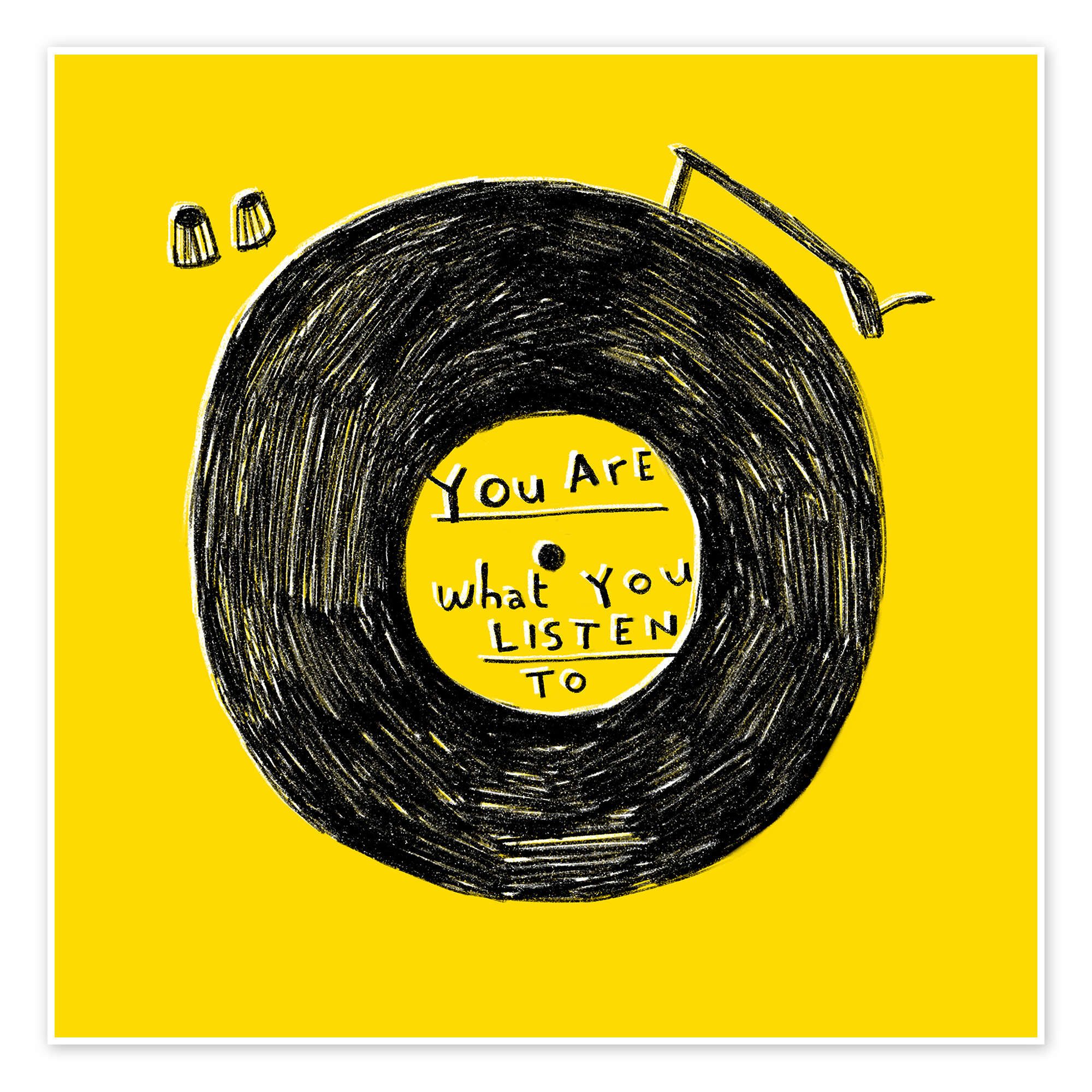 Posterlounge Wandbild Disco Days Music Quote, Marco Marella, erhältlich als Poster, Leinwandbild, Wandsticker oder Acrylglasbild