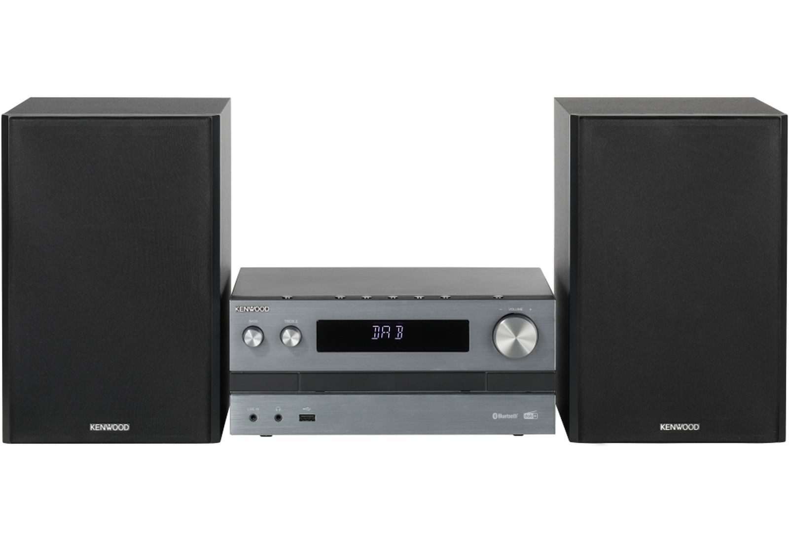 JVC Kenwood M-918DAB-H, Heim-Audio-Mikrosystem, Aluminium, Schwarz, 1 Disk Bluetooth-Lautsprecher