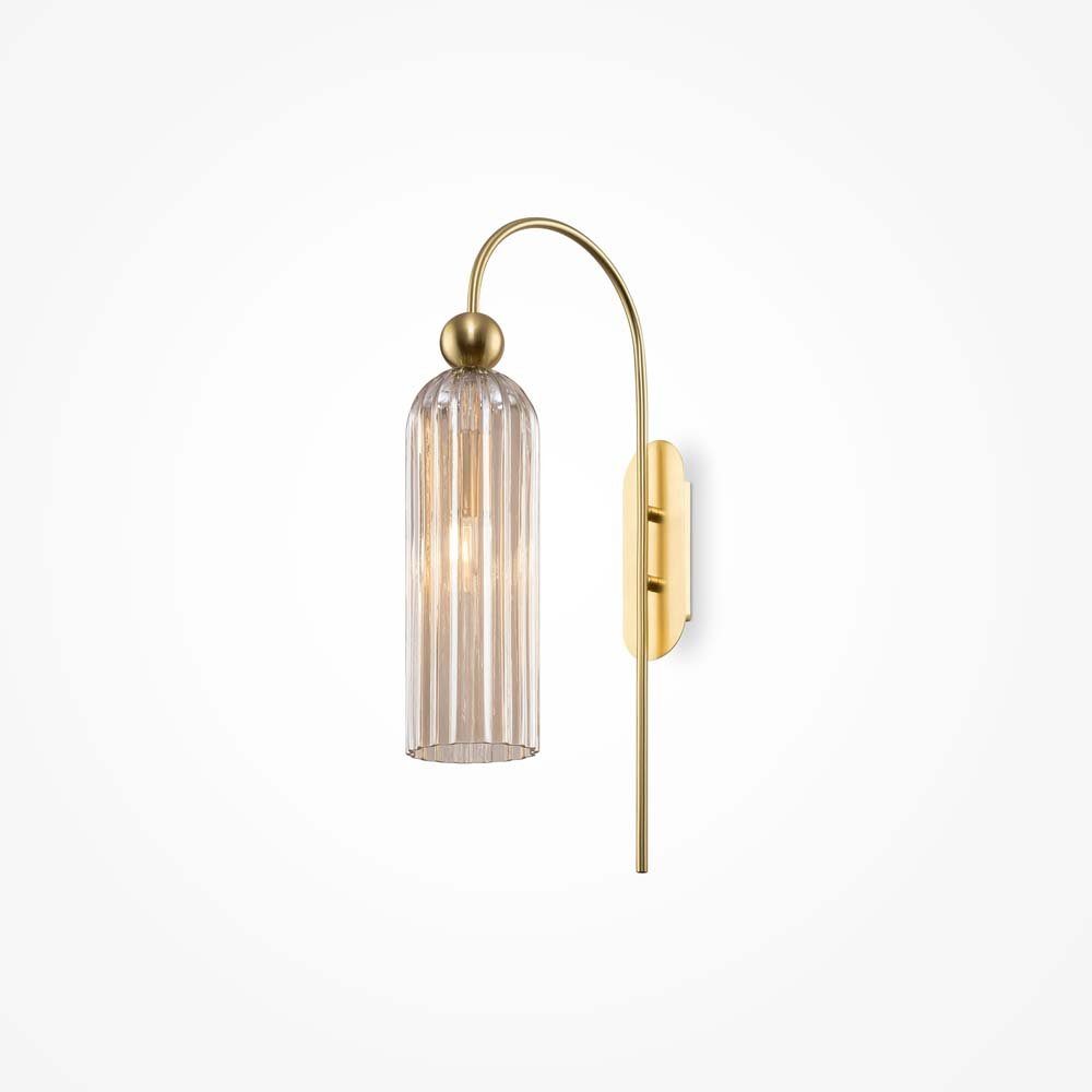 Maytoni Wandleuchte, Leuchtmittel nicht inklusive, Wandleuchte Wandlampe Schlafzimmerlampe Flurleuchte Gold Metall Glas