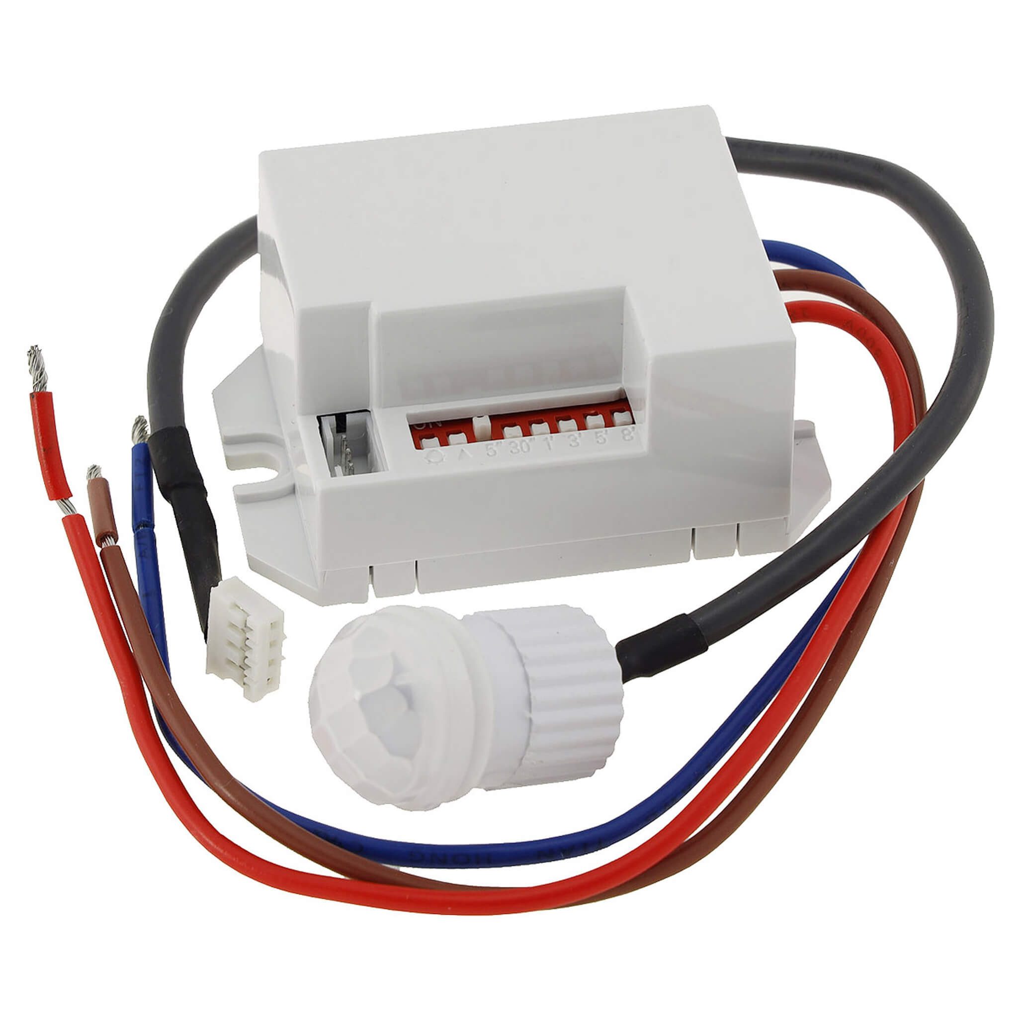 ChiliTec Bewegungsmelder Mini Einbau Bewegungsmelder 360 Grad LED geeignet weiß