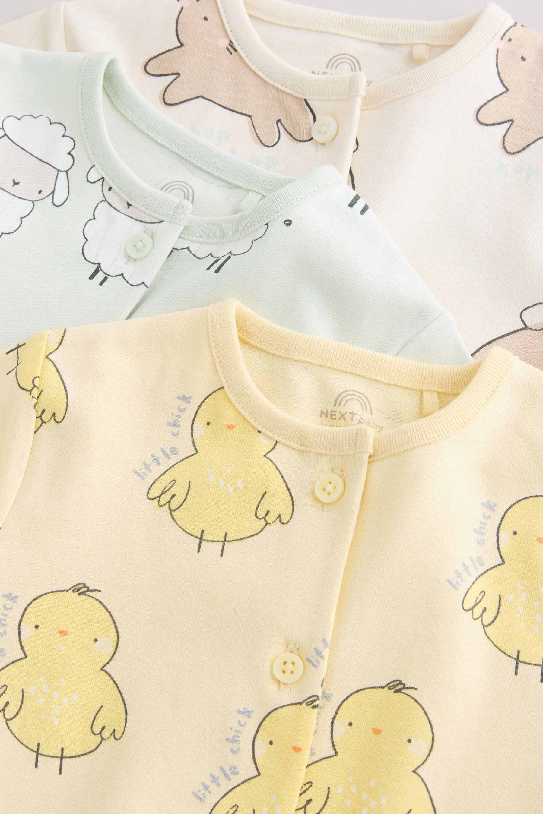 Next Strampler Strampelanzüge aus Jersey, 3er-Pack (3-tlg)