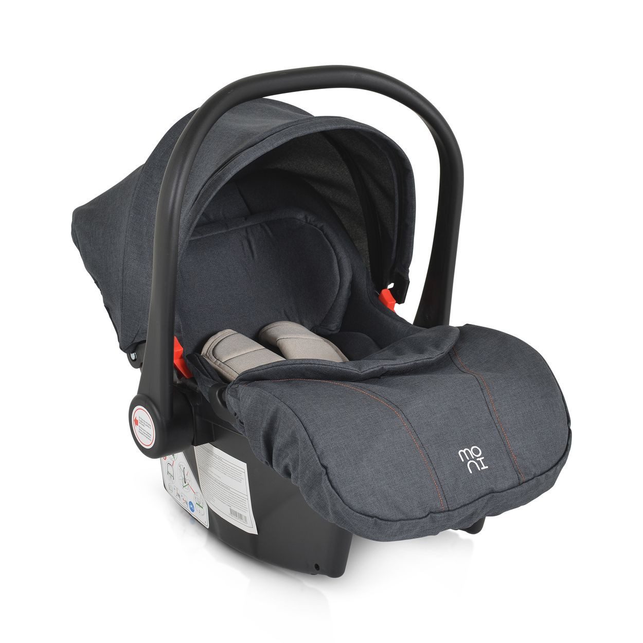 Moni Babyschale Babyschale Trio Set, ab: 0, bis: 1.25, mit Isofixbasis Royal, i-Size (40 - 87cm) Adapter