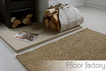 Teppich Jute, floor factory, rechteckig, Höhe: 20 mm, 100% Naturfaser, handgewebt