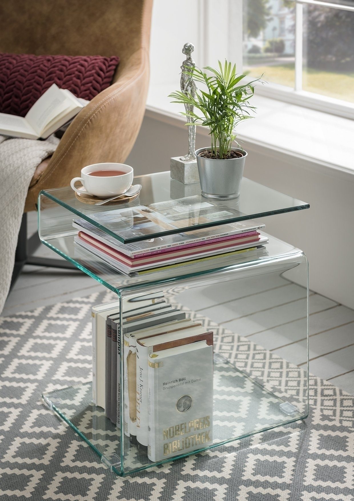 Concept GmbH Beistelltisch in Klarglas, Glas günstig online kaufen