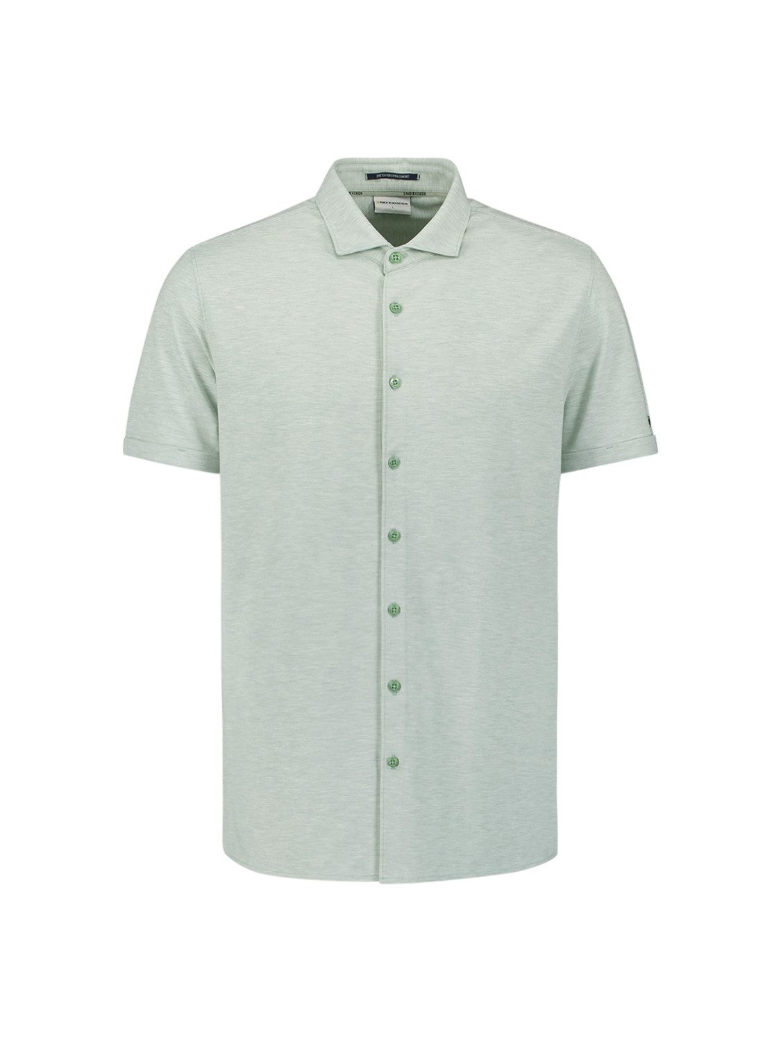 Kurzarmhemd Shirt Short Sleeve Melange Jersey - Herrenshirt - Sommershirt
