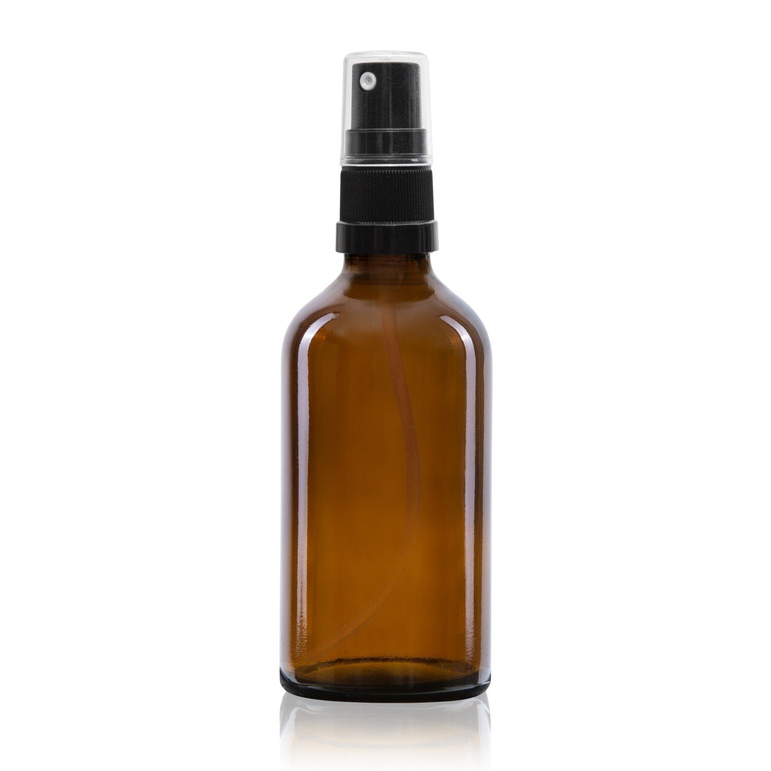 Oputec Sprühflasche 5 x 50ml Braunglas - Sprühflasche, schwarzer Zerstäuber + 5 Etiketten, (Sparset, 5x 50ml) – Bild 4 von 4