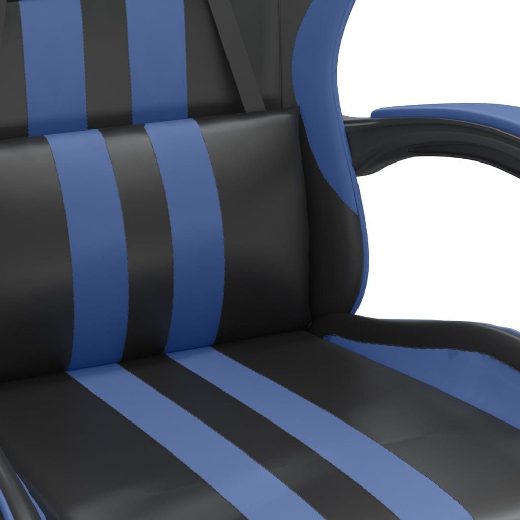 vidaXL Gaming-Stuhl Gaming-Stuhl Drehbar Schwarz und Kunstleder St) Schwarz und und blau Schwarz blau | (1 Blau