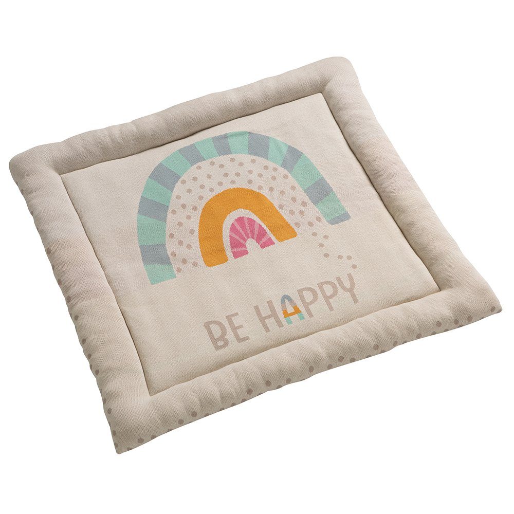 Krabbeldecke be happy, howa, Baby Spielmatte weich gepolstert, Baumwolle, Strick, 100x100x7cm