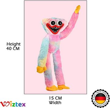 Wiztex Kuscheltier Huggy wuggy Poppy Playtime Puppe, 40 cm Regenbogen Weiches Plüschtier