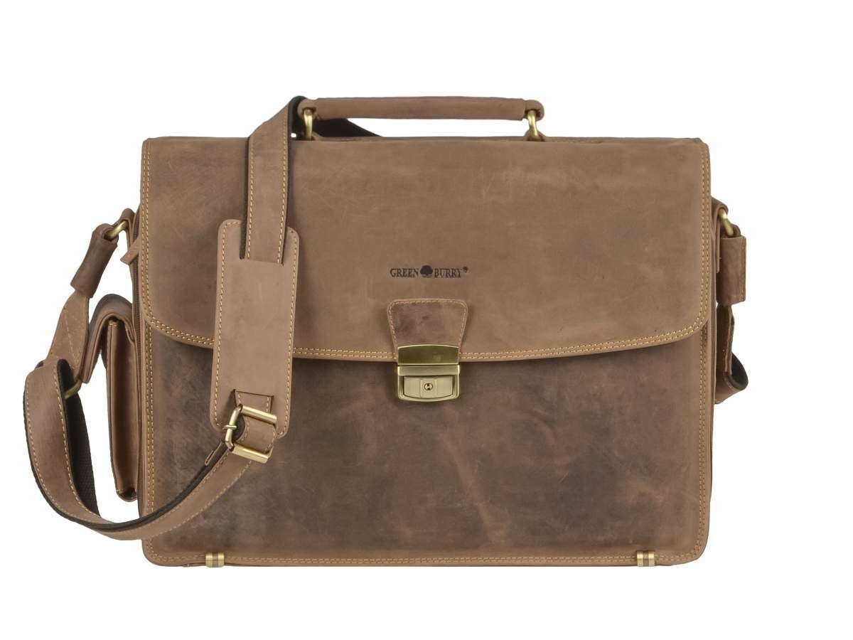 Greenburry Aktentasche Vintage, Businesstasche, Notebooktasche, für Herren, rustikal