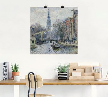 Artland Wandbild Ansicht von Amsterdam mit Kanal. 1874, Niederlande (1 St), als Leinwandbild, Poster in verschied. Größen