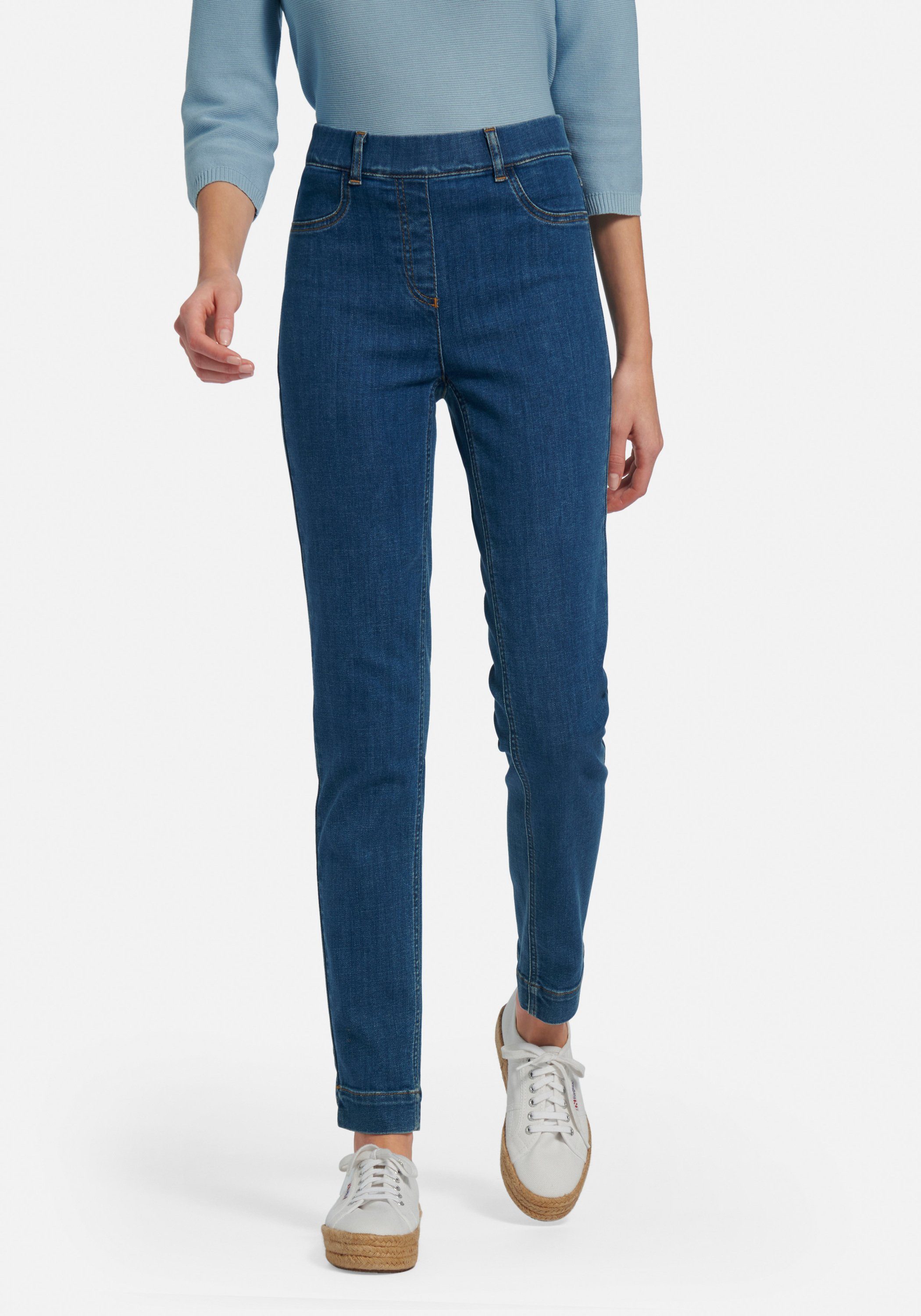 Peter Hahn cotton blue 5-Pocket-Jeans denim
