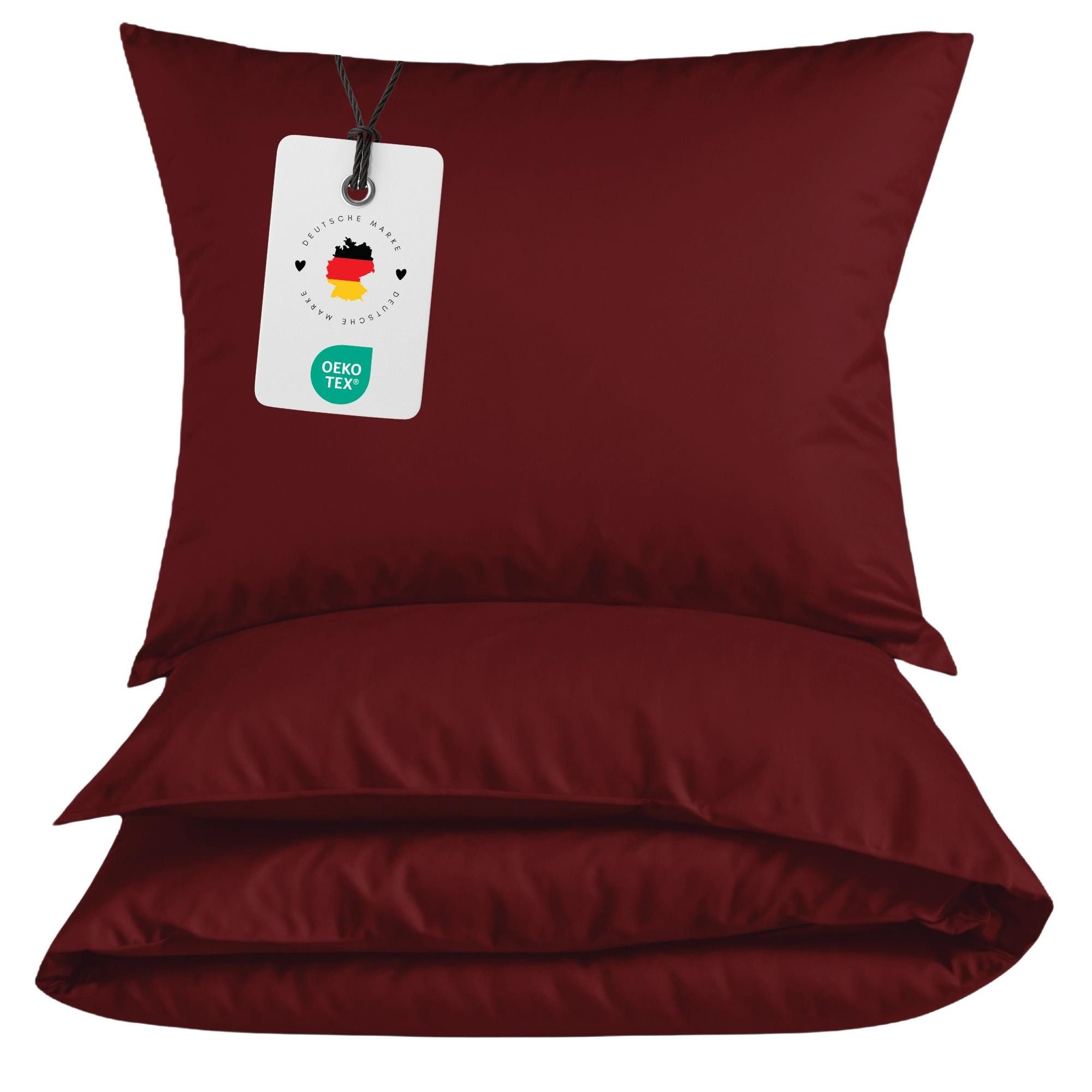Carpe Sonno Bettwäsche Mikrofaser Bettwäsche 135x200 155x220 200x200 Einfarbig Atmungsaktiv, Mikrofaser, 2 teilig, Uni Bettbezug 135x200 Rot - Super soft & Oeko-Tex Zertifiziert