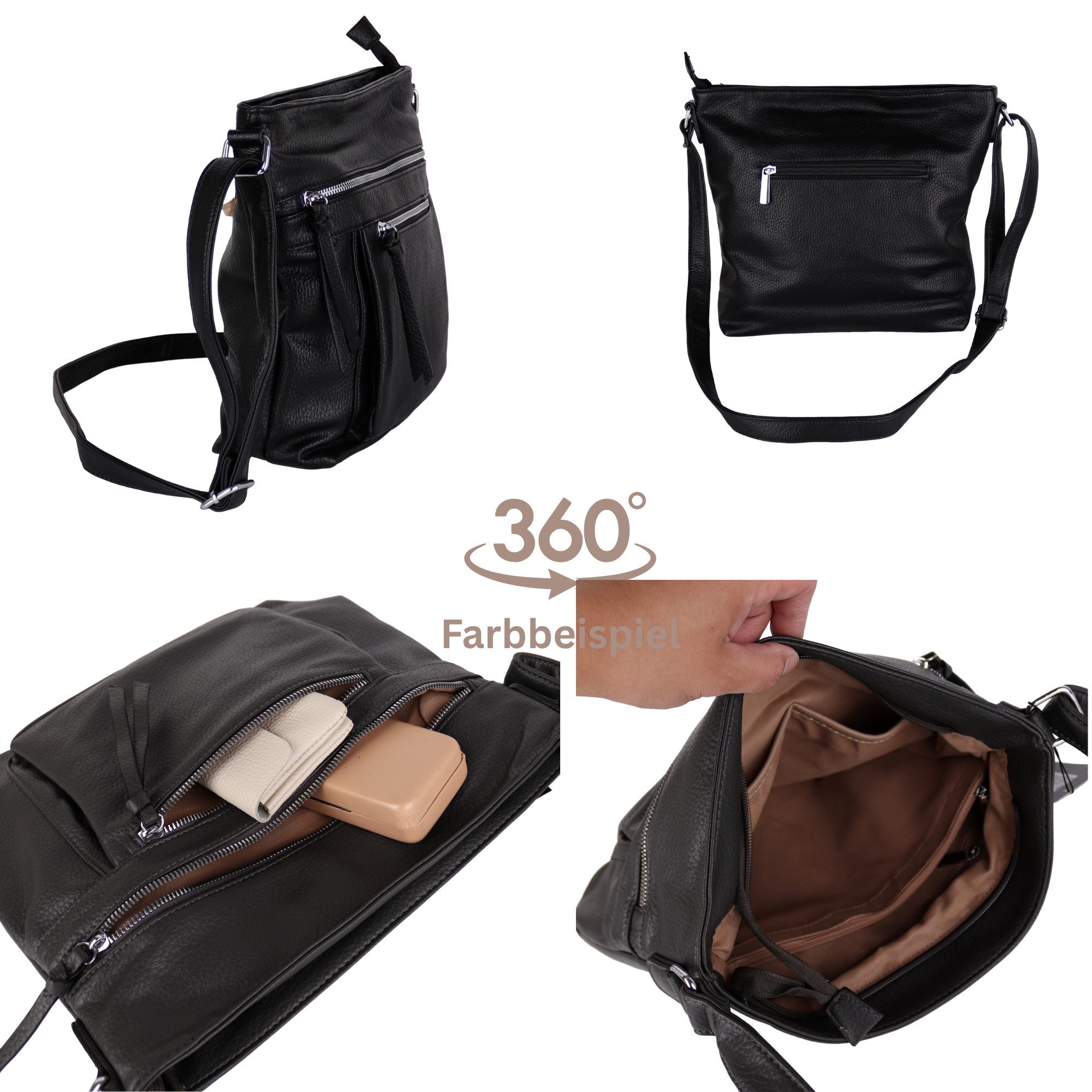 MIRROSI Schultertasche Damen Crossbody Bag, 33x30x9cm günstig online kaufen