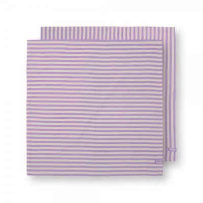 PiP Studio Geschirrtuch Geschirrtücher-Set Stripes Lila (65x65cm) (2-teilig)