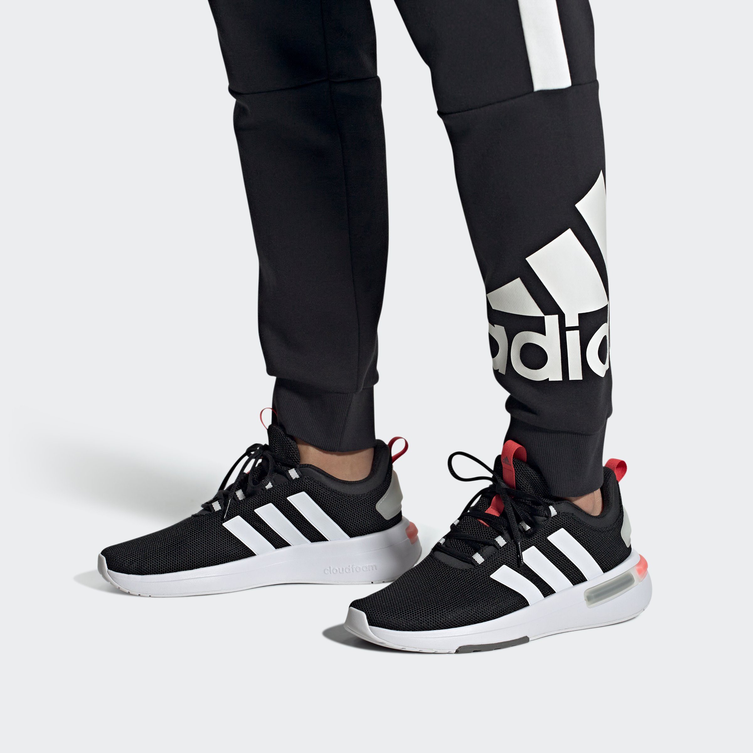 / Black / Core Grey Sneaker adidas Four Sportswear White Cloud RACER TR23