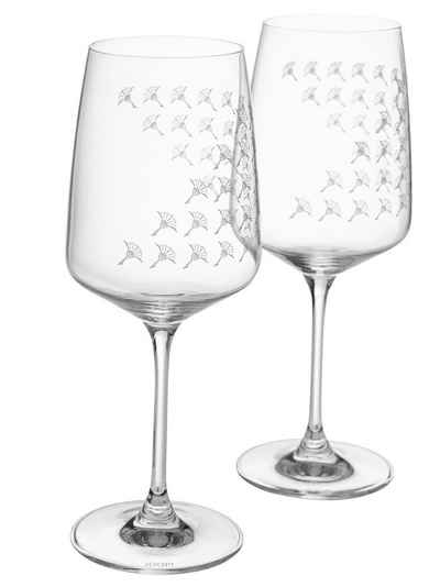 JOOP! Weinglas JOOP! LIVING - FADED CORNFLOWER Weißweinglas 2er Set, Glas