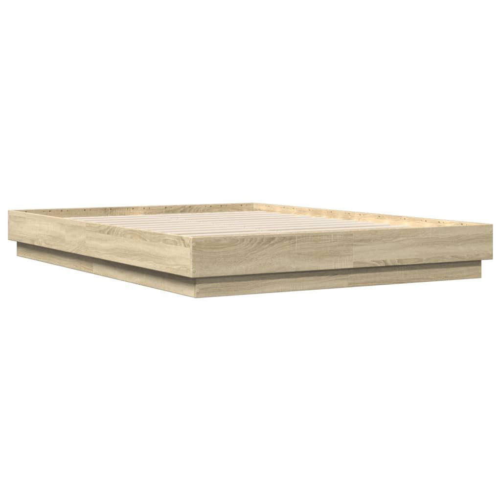 vidaXL Bettgestell 140 x 200 cm Bettgestell Sonoma Eiche 140x200 cm Spanplatte Bett Bettg