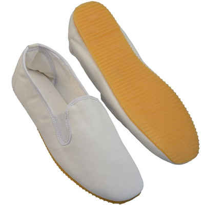 BAY-Sports Kung Fu Schuhe Thai Chi Chinesische Slipper Gummisohle Wushu Yoga Tai Chi Kampfsport weiß Qi Gong Win Tsung Slipper (Sport, Freizeit) Martial Arts, Kampfkunst