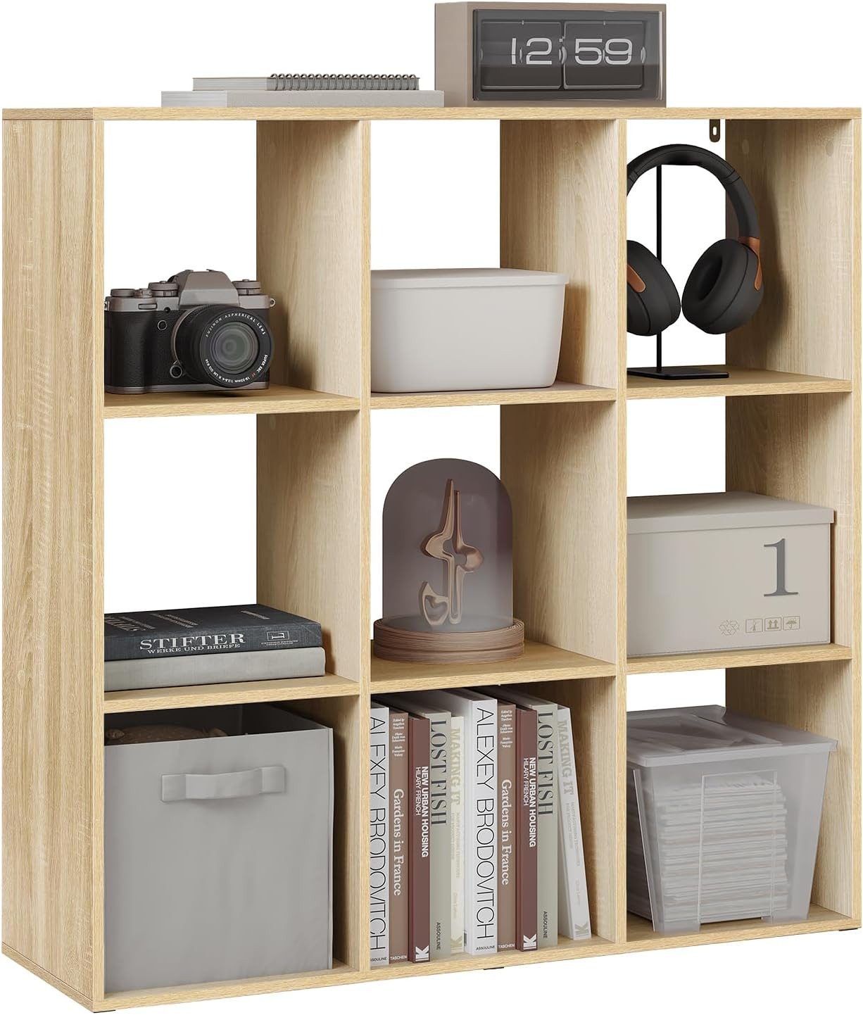Woltu Bücherregal, Würfelregal mit 9 Fächern, günstig online kaufen