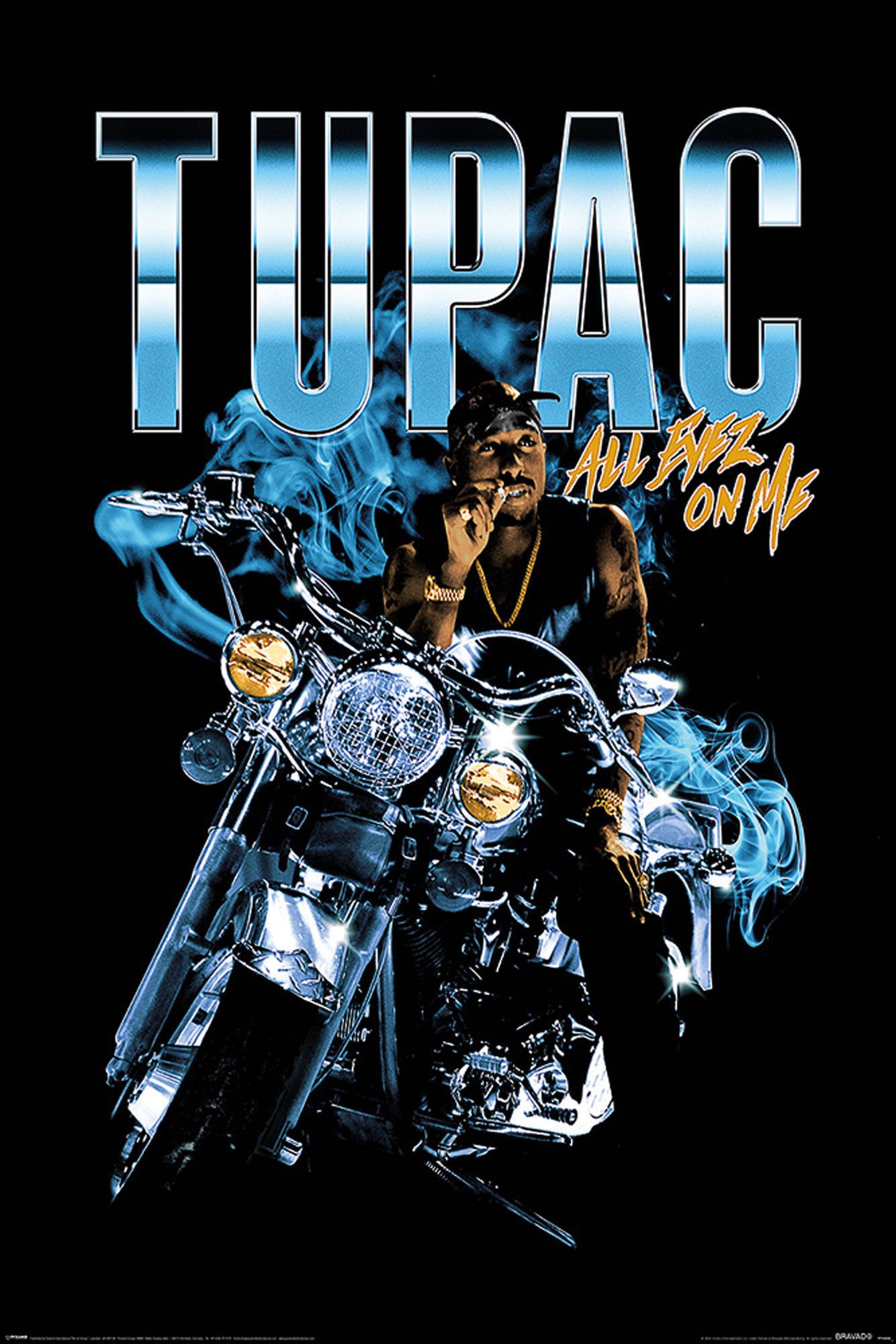 Poster 2pac - Плакат - All Eyez Motorcycle
