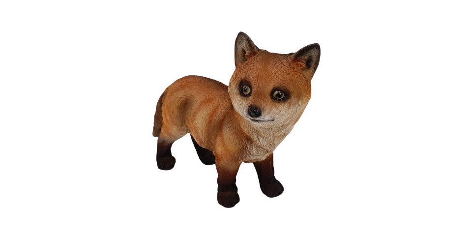 Figurendiscounter Gartenfigur Dekofigur Fuchs stehend 21 x 8 x 26 cm