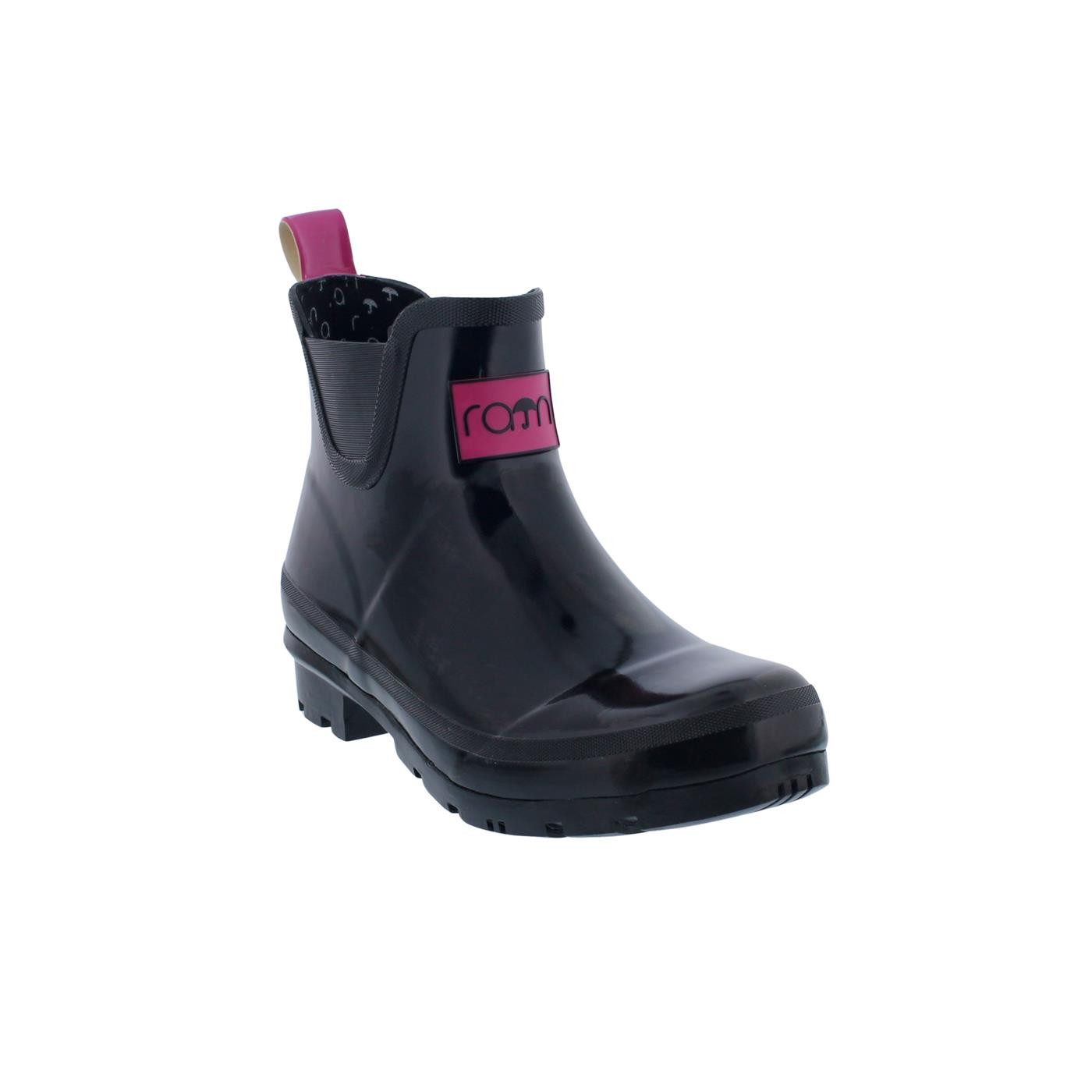 Rajn Rajn Gummistiefel, Low-Boot, Glossy Black, günstig online kaufen
