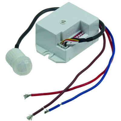 ChiliTec Bewegungsmelder Mini Einbau CT-PIR 15 230V, 800W, Ø 15mm, LED geeignet, weiß, (1), Leistungsbereich 10-800W