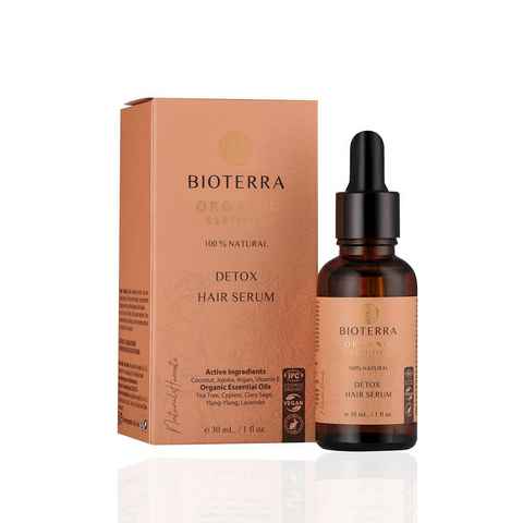 BIOTERRA Haarserum Bio Detox Haarserum 30ml kräftiges & glänzend aussehendes Haar, 1-tlg., vegan, reichhaltig, stärkend, wachstumsfördernd, pflegend, schützend