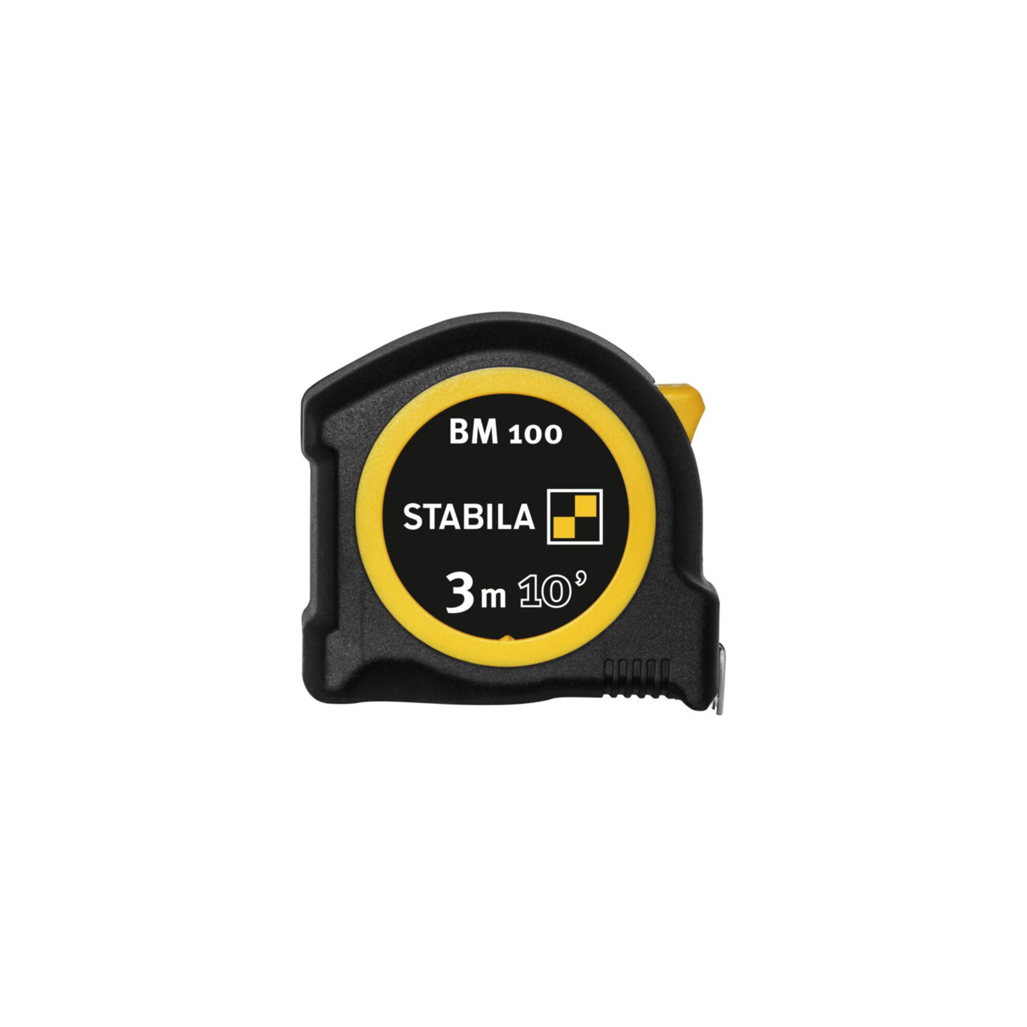 Stabila Maßband STABILA Taschenbandmaß BM 100, 3 m (10), cm/inch-Skala