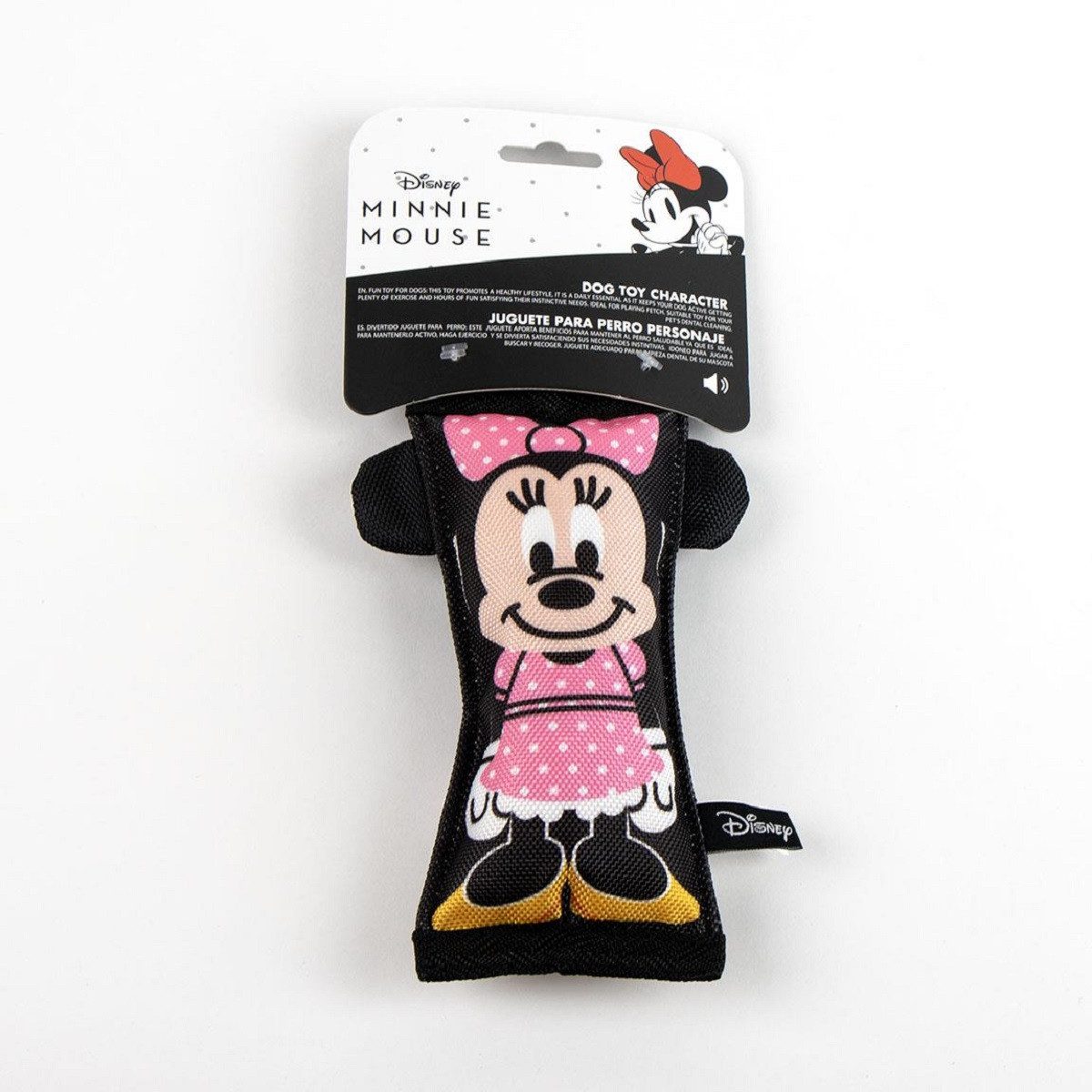 Disney Minnie Mouse Spielknochen Hundespielzeug mit Quietscher – Weiches Polyester für Spielspaß