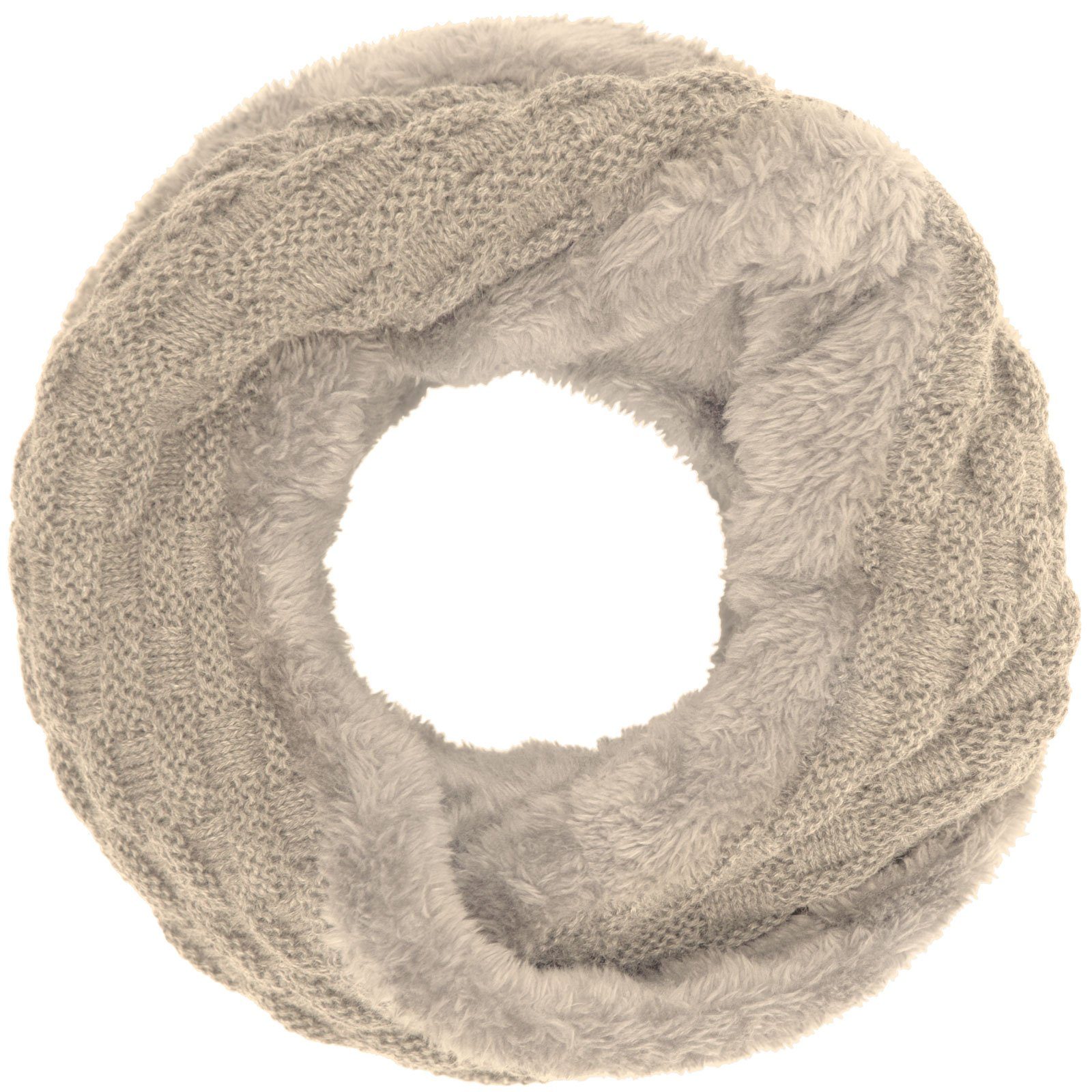 compagno Loop, (1-St), Winterschal Damen Loop gefüttert Winter Schal  Loopschal Strickschal