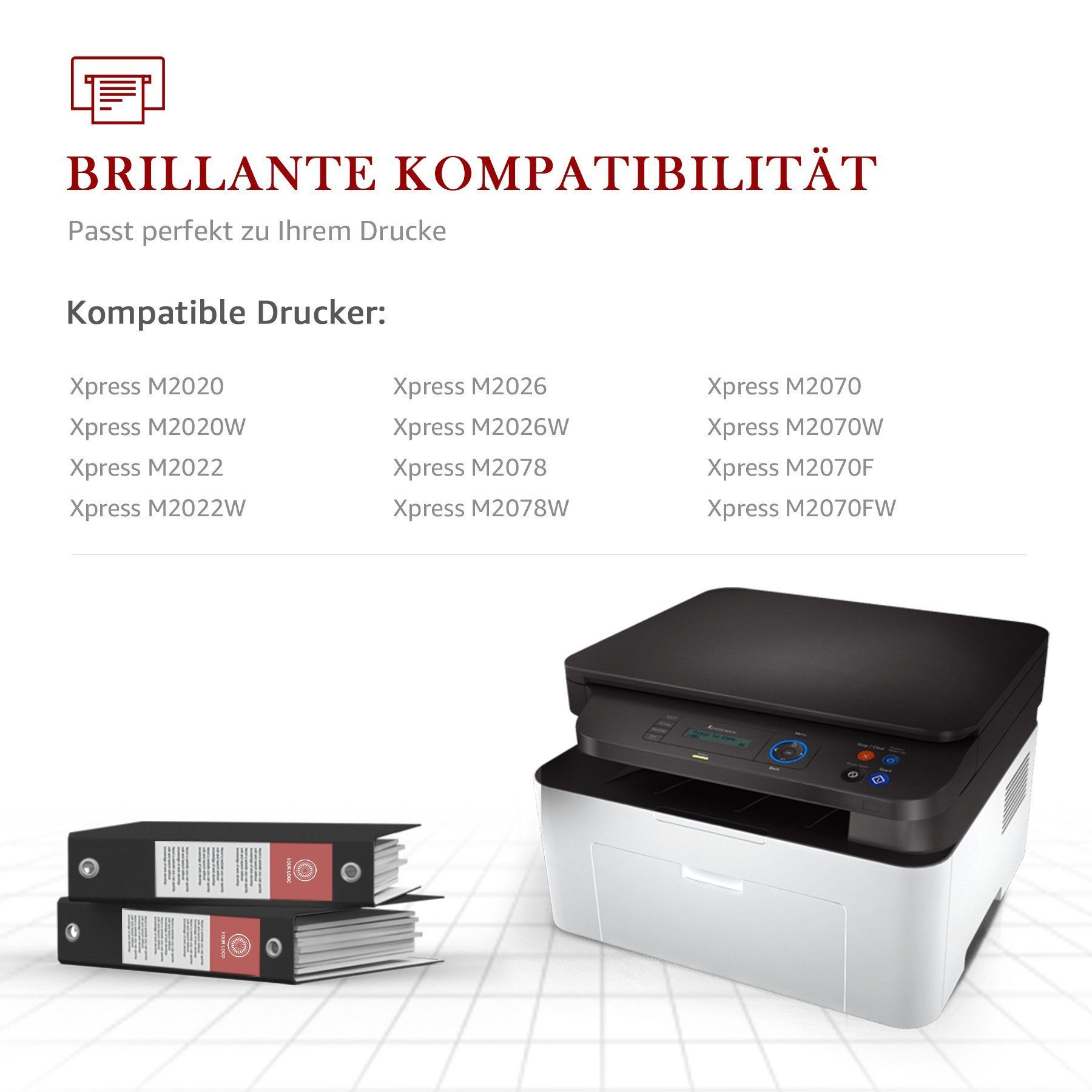 Toner Kingdom Tonerpatrone MLT-D111L D111S ca. 1800 Seiten, (für Samsung Xpress M2020 M2020W M2021 M2021W M2022 M2022W M2026 M2026W M2070 M2070W M2070F M2070FW M2070FH M2070HW M2071, 2-St), M2071W M2071HW M2071FH M2078 M2078W