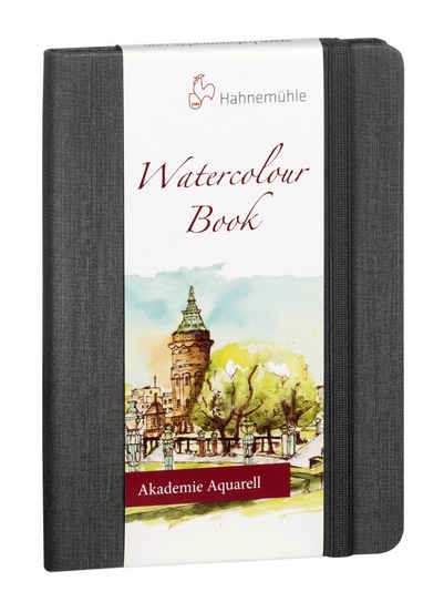 Hahnemühle Aquarellpapier Watercolour Book, A6 Hochformat, 30 Blatt, Aquarellbuch naturweiß, feinkörnig, säurefrei, alterungsbeständig