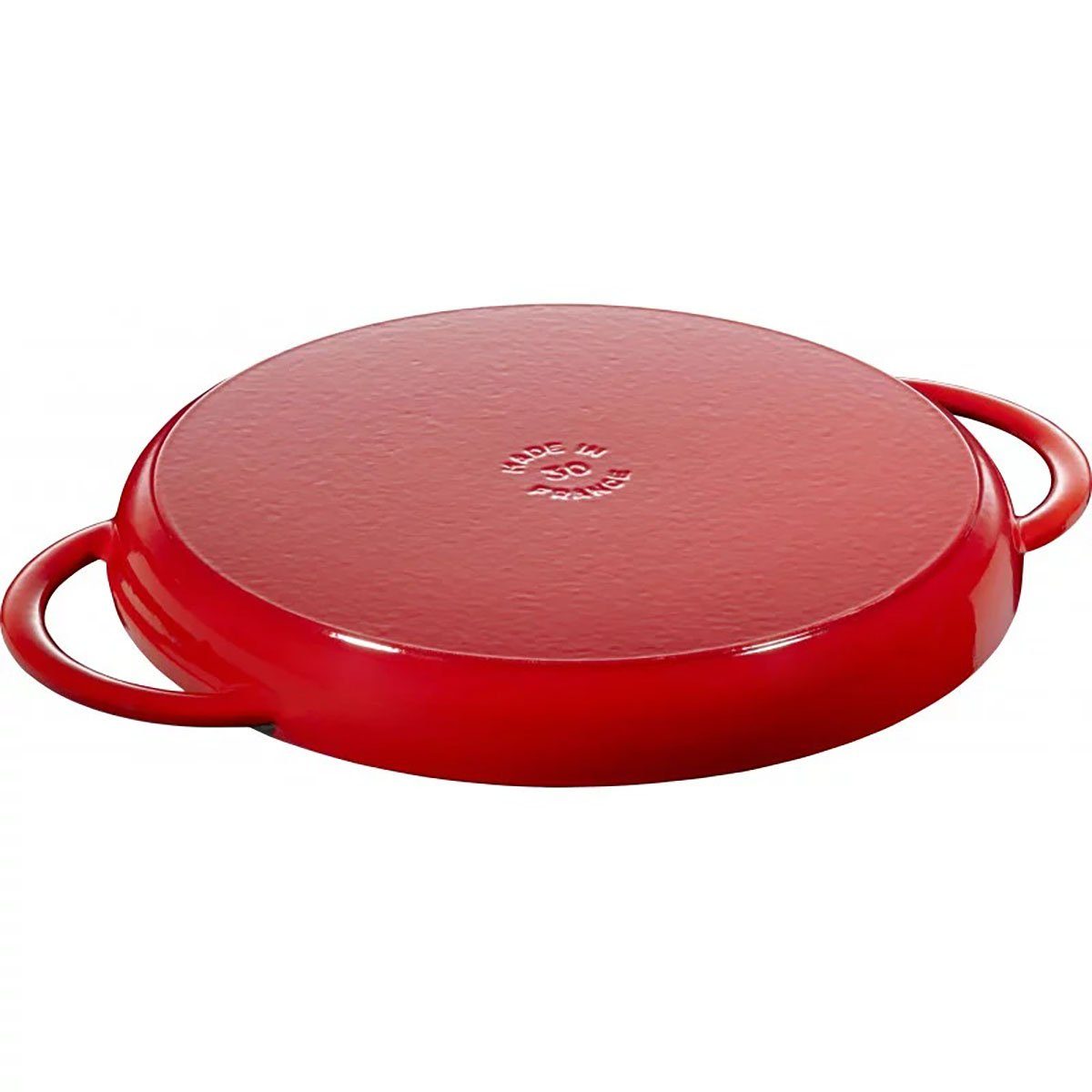 Staub Grillpfanne Staub Grill Pans Pure Grill, 30 cm rund Gusseisen Kirsch-Rot, (1-tlg)