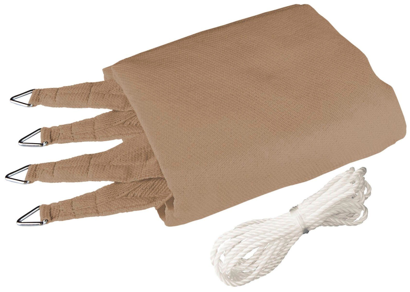 Windhager Capri Square Sun Shade Sail, 5x5m, reed