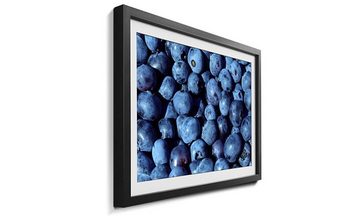 WandbilderXXL Bild mit Rahmen Blueberry, Beeren, Wandbild, in 4 Größen erhältlich