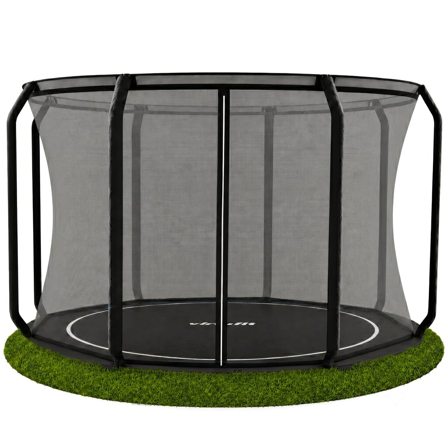 VirtuFit Trampolinschutzrand VirtuFit Groundlevel Trampoline 366 cm - inclusief veiligheidsnet