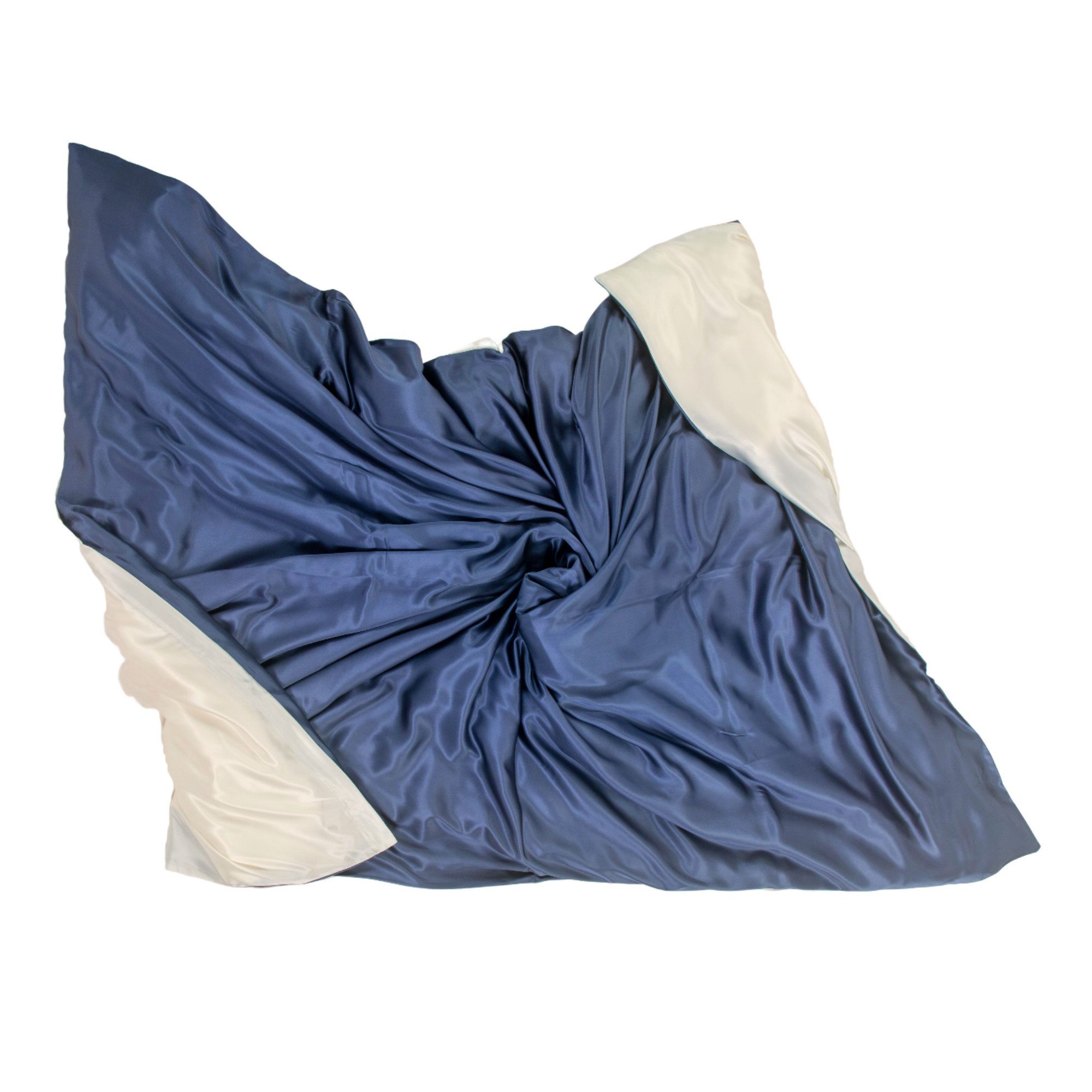 Bettbezug Seidenbettwäsche, Seide Bettbezug aus Maulbeerseide, Blue & White