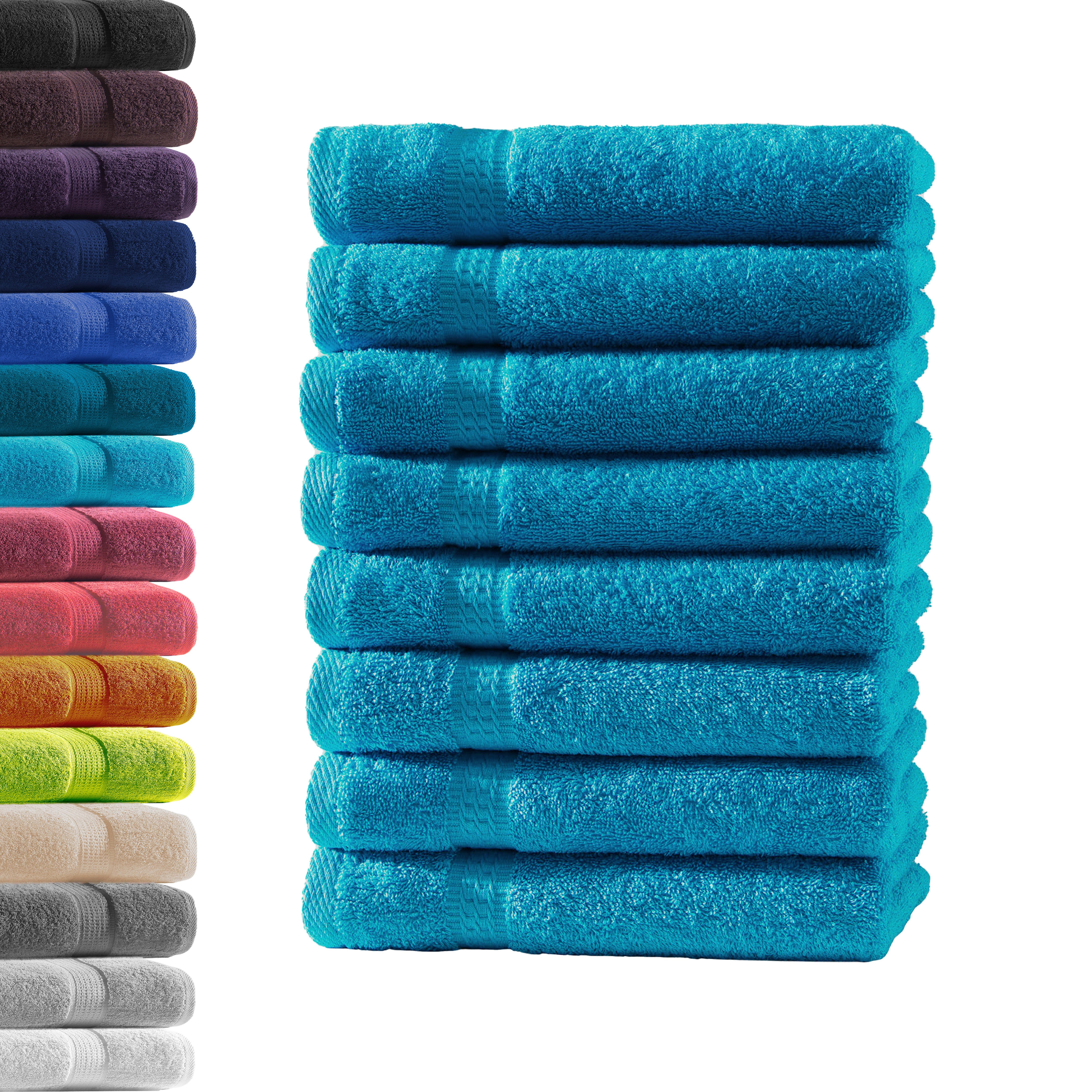 Hometex Premium Textiles Handtuch in Premium Qualität 500 g/m², Feinster Frottier-Stoff 100% Baumwolle, 8x Gästetuch, weich, saugfähig, extra schwer & flauschig